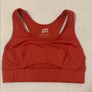 Red Cutout Sports Bra